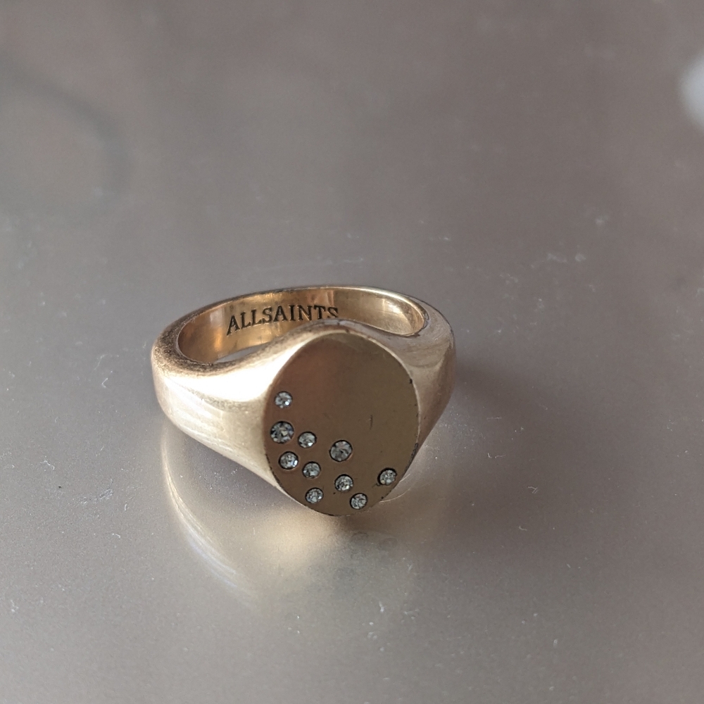 ALL SAINTS Signet Ring Size 6
